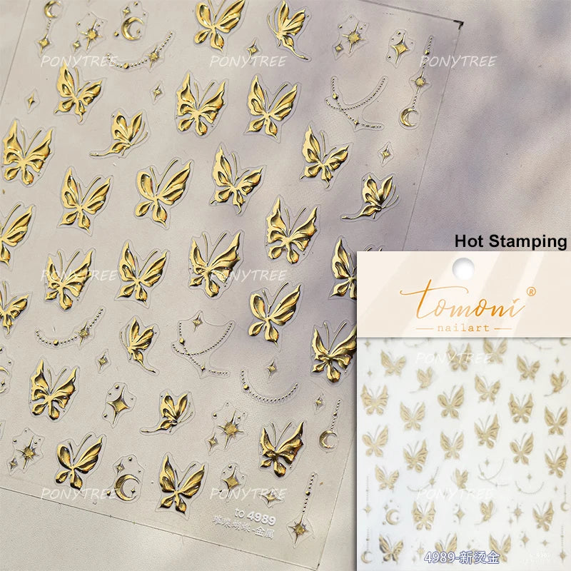 Bowknot Ribbon Butterfly Jelly Shiny Sparkling Delicate Charming Bow Tie 5D Nail Art Decorations Stickers DIY Manicure Decals (ONLINE ORDER ONLY)
