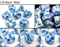 Resin Sharp Edged Themed 7 Piece Polyhedral Dice Set (Online Order Only)