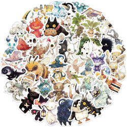 50PCS Ridiculous Fairy Tale Monster Sticker DIY Phone Laptop Luggage Skateboard Graffiti Decals Fun for Kid Toys (Online Order Only)