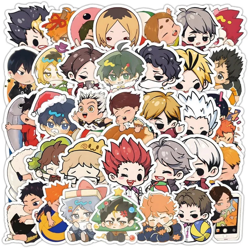 60pcs Haikyuu!! Anime Stickers for Laptop, Phone, Suitcase, Water Bottle, Scooter, Refrigerator (ONLINE ORDER ONLY)