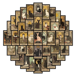 Cool Tarot Card Stickers Black Cat Waterproof Laptop Luggage Bike Graffiti Toy (ONLINE ORDER ONLY)
