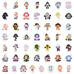 50pcs Pop Labubu Molly Graffiti Stickers for Kids Skateboard Suitcase Guitar Phone Waterproof (Online Order Only)