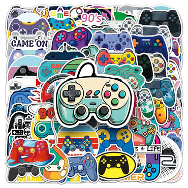 10/30/50/100pcs Cool Vintage Joystick Gamepad Waterproof Stickers Skateboard Laptop Motorcycle Luggage Decoration Sticker Toys (ONLINE ORDER ONLY)