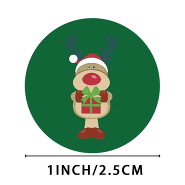 100-500pcs Christmas Stickers Santa Snowflake Adhesive Label Stickers DIY Biscuit Gift Baking Business Packaging Stickers (ONLINE ORDER ONLY)