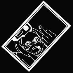 Japanese Anime Car Sticker Window Decoration Stickers The Boy Middle Finger Laptop Computer Auto Parts Vinyl Decals (ONLINE ORDER ONLY)