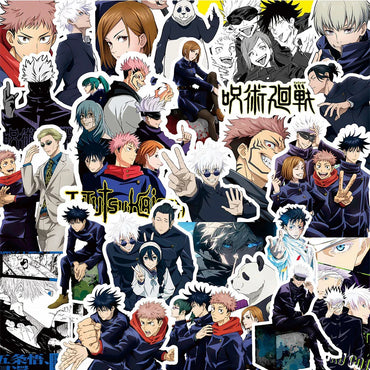 Jujutsu Kaisen Stickers Set: Itadori Yuji & Satoru Gojo Anime Decals for Laptop & Skateboard (Online Order Only)
