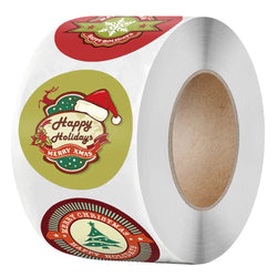 100-500Pcs New 1 Inch Christmas Theme Seal Labels Stickers For DIY Gift Baking Package Envelope Stationery Decoration (ONLINE ORDER ONLY)