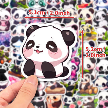 10/30/50PCS Cute Panda PVC Sticker Aesthetic Decoration Scrapbooking Korean Stationery DIY Hand Accounting School Supplies (ONLINE ORDER ONLY)