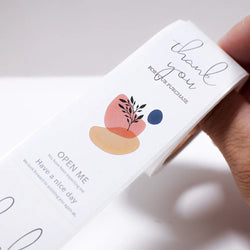 100pcs/Roll 3*9cm Thank You For Your Purchase Stickers For Small Business Gift Package Personalized Labels (Online Order Only)
