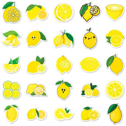 50Pcs Fruit Sticker Boxed Lemon Stationery DIY Handmade Recipe Food Salad for Refrigerator Gift Sticker Decoration New 2023 (ONLINE ORDER ONLY)