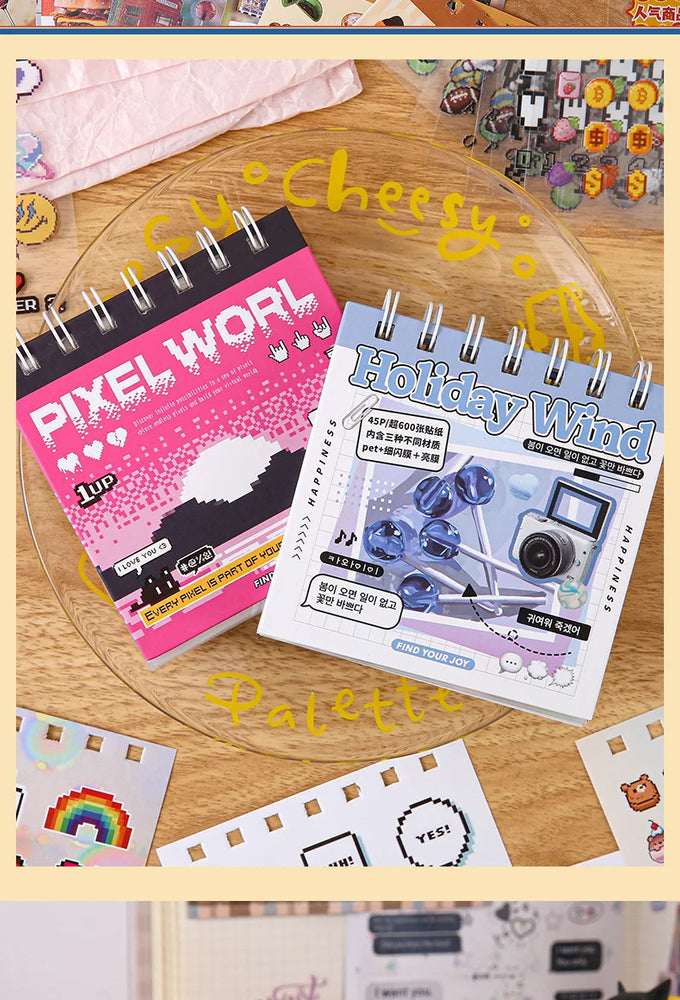 45 Sheets 4 Various Styles of Sticker Books Cute Cut Film Sticker Journal Handbook Scrapbooking Kawaii Decoration Sticker Gift (ONLINE ORDER ONLY)