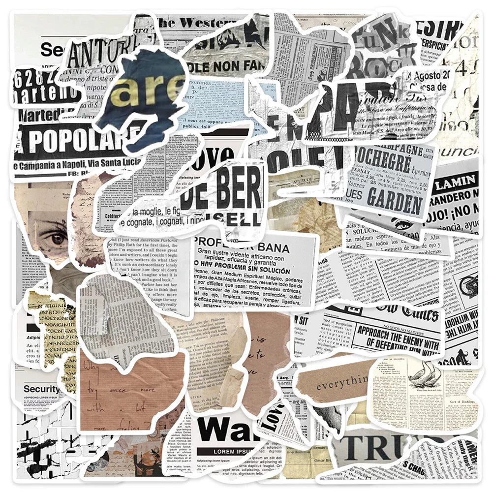 Retro Art Cartoon Stickers - Waterproof Decals for Motorcycle, Skateboard, Laptop, Luggage, Phone (Online Order Only)