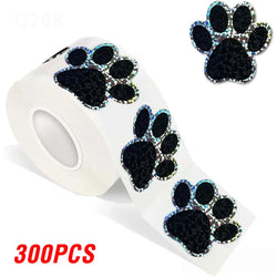 100-500pcs Blue laser Sticker Paw Print Reward Stickers Dog Cat Bear Paw Labels for Teacher Student Stationery Sticker (Online Order Only)