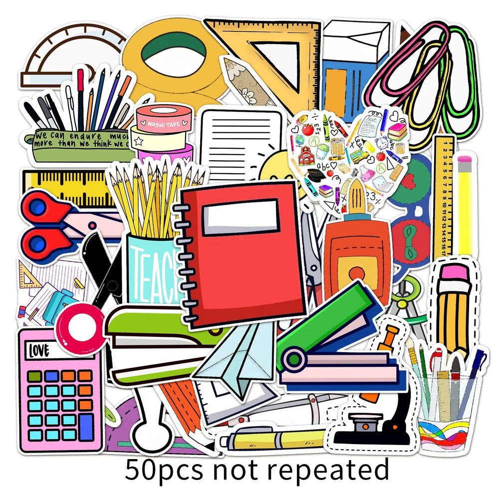 50pcs Creative Fashion Graffiti Stickers for Helmet, Wall, Desktop Decoration (ONLINE ORDER ONLY)