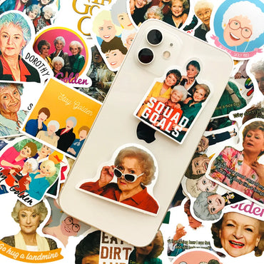 10/50PCS Fashion Stay Golden Girl Stickers Graffiti Waterproof DIY Snowboard Helmet Laptop Car Styling Vinyl Sticker Decal Gift (Online Order Only)