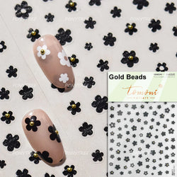 Peach Blossom Gradual Pink Petal Flower Line Bowknot Hot Stamping Halo Dyeing Delicate Adhesive Nail Art Sticker Manicure Decals (ONLINE ORDER ONLY)