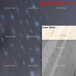 Sparkle Laser Silver Starburst Five-pointed Star Geometric Tiny Spot Romantic 5D Self Adhesive Nail Art Stickers Manicure Decals (ONLINE ORDER ONLY)
