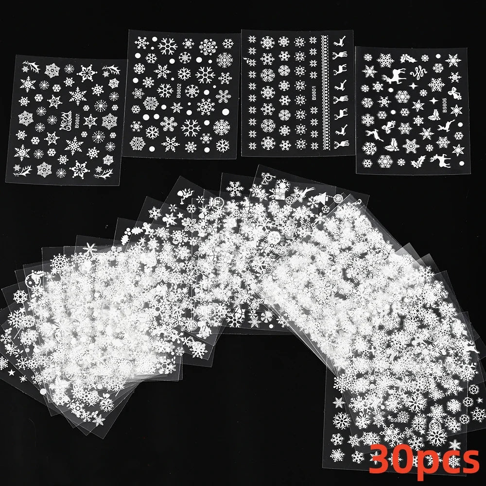 50 Sheets! 3D Flower Nail Art Stickers Decals NOT Repeat Black/White/Colorful Self Adhesive Nail Sticker Decals Random Pattern * (ONLINE ORDER ONLY)