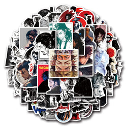 55pcs Vagabond Anime Stickers for Suitcase, Phone, Car, Laptop, Scooter, Fridge (Online Order Only)