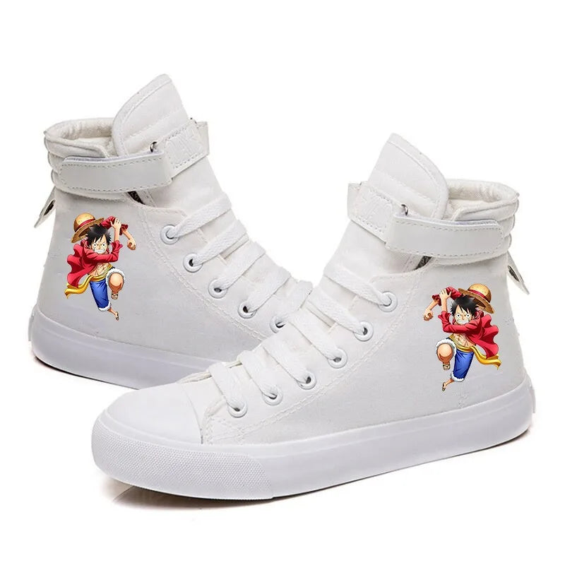 One Piece Luffy High Top Shoes: Autumn Winter Anime Sneakers (ONLINE ORDER ONLY)