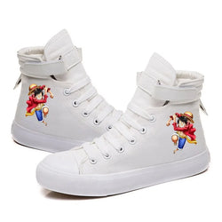 One Piece Luffy High Top Shoes: Autumn Winter Anime Sneakers (ONLINE ORDER ONLY)