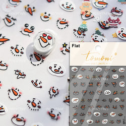 Cat Kitten Star Tree Bell Angel Bowknot Snowman Envelope Pinecone Bone Adhesive Nail Art Stickers Cup Rhinestone Manicure Decals (ONLINE ORDER ONLY)