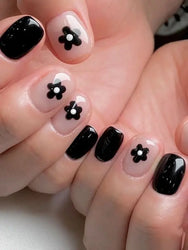 1pcs Black & White Flower Nail Art Stickers 3D Self-Adhesive Daisy Nail Art Decals 5-Petal Floral Nail Art Decoration Supplies * (ONLINE ORDER ONLY)