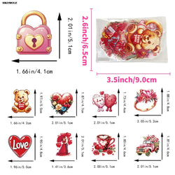 50PCS Romantic LOVE Stickers Transparent PET for Laptops Skateboards DIY Decals (Online Order Only)