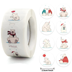 500pcs/Roll Cartoon Animal Stickers Anime Round Seal Diy Laptop Decals Stickers Cute Book Children Reward Kids Toy Gift (ONLINE ORDER ONLY)