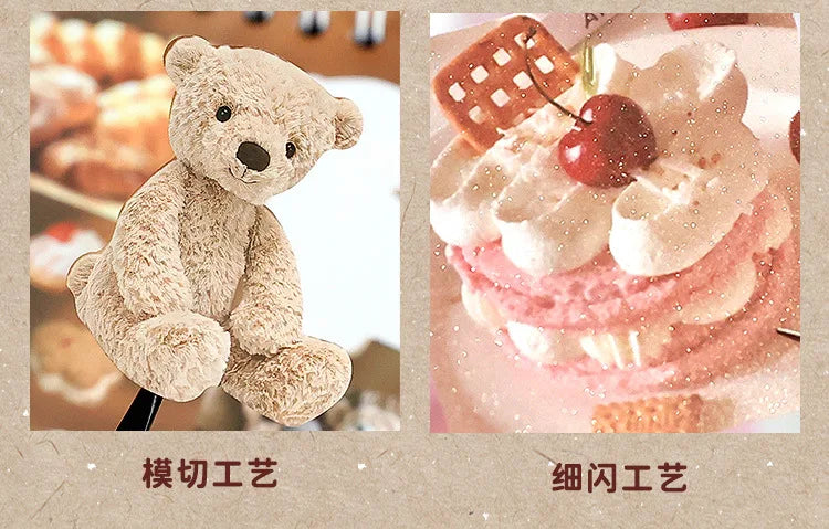 30sheets/book Y2K Retro Cute Bear Food Cut Film Sticker for Laptop Phone Camera Journal Scrapbook Kawaii Decoration Sticker Gift (ONLINE ORDER ONLY)
