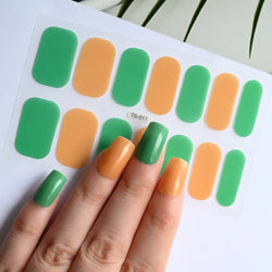 14Tips Solid Color Stickers Nail Art Supplies European & American Simple Decals Oil Film Decals Press on Nails Stickers Designer (ONLINE ORDER ONLY)