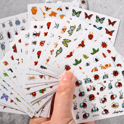 30pcs/Set Y2K 3D Cute Insect Nail Stickers Chic Dragonfly Spider Insect Butterfly Design Sliders Ladybug Beetle Manicure Decals* (Online Order Only)