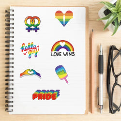 10/30/50/100pcs Cartoon Rainbow LGBT Graffiti Stickers Decals Skateboard Laptop Phone Luggage Car Waterproof Sticker Kids Toy (ONLINE ORDER ONLY)
