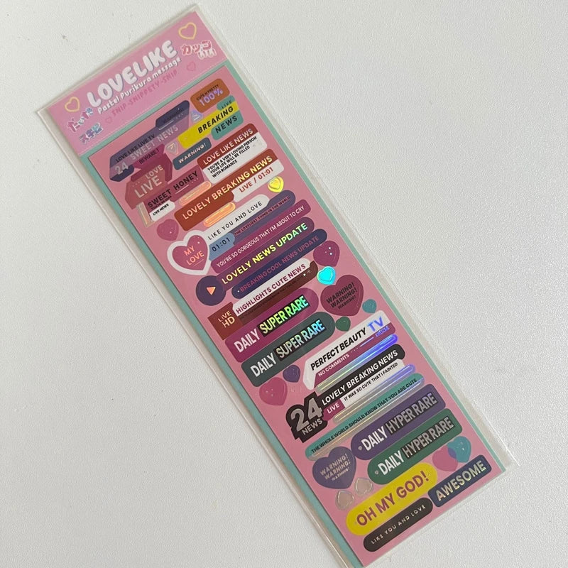 Korean ins English Japanese Material Stickers Scrapbooking DIY Album Decoration Sticker Personalized School Kawaii Stationery (ONLINE ORDER ONLY)