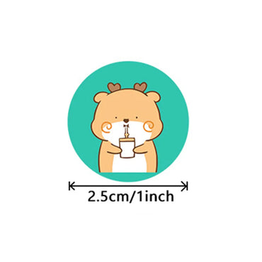 100-500pcs Cute Animal Reward Stickers For School Teacher Stationery Supplies Children's Party Gift Decoration Label (Online Order Only)