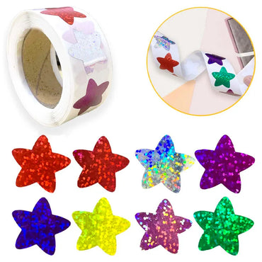 100-500PCS New Star Stickers Roll Small Packaging Pack Stickers Photocard Decor Heart Home Made Rolling Sticker TZ304 (ONLINE ORDER ONLY)