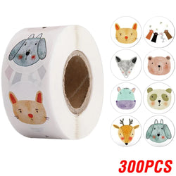100-500pcs Reward Sticker Cute Cartoon Animals Scrapbooking Sticker for Teacher Encourage Supplies Children's Lables (ONLINE ORDER ONLY)