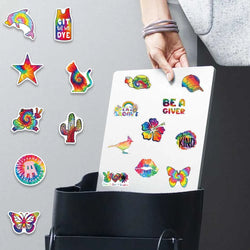 50/100PCS Hippie Trippy Rainbow Psychedelic Graffiti Stickers for Laptop Motorcycle Skateboard Waterproof Decal Sticker Toys (ONLINE ORDER ONLY)