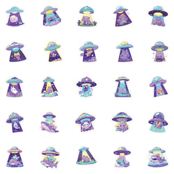10/30/54PCS Funny UFO Graffiti Stickers Cute Animal Sticker Cat Dog Cartoon Decals Luggage Laptop Phone Guitar Bike Decoration (ONLINE ORDER ONLY)