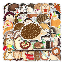 50Pcs Hedgehog Cartoon Waterproof Vinyl Stickers for Skateboard Snowboard (ONLINE ORDER ONLY)