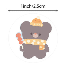 100-500PCS Children's Stickers DIY Gift Sealing Label Cartoon Animal Roll Stickers Photocard Decor Packaging Stickers for Kids (Online Order Only)