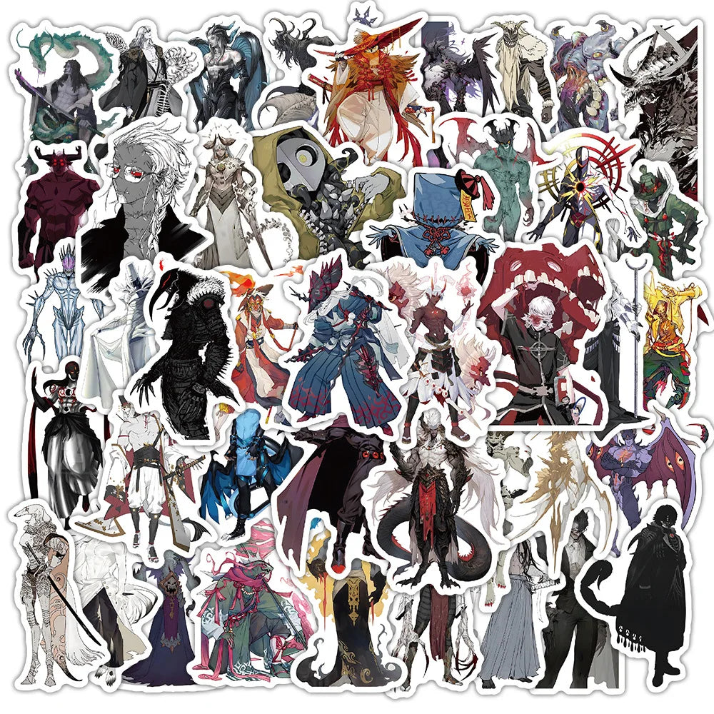 Cartoon Horror Monster Demon Stickers PVC Waterproof Skateboard Notebook Graffiti Toy (Online Order Only)