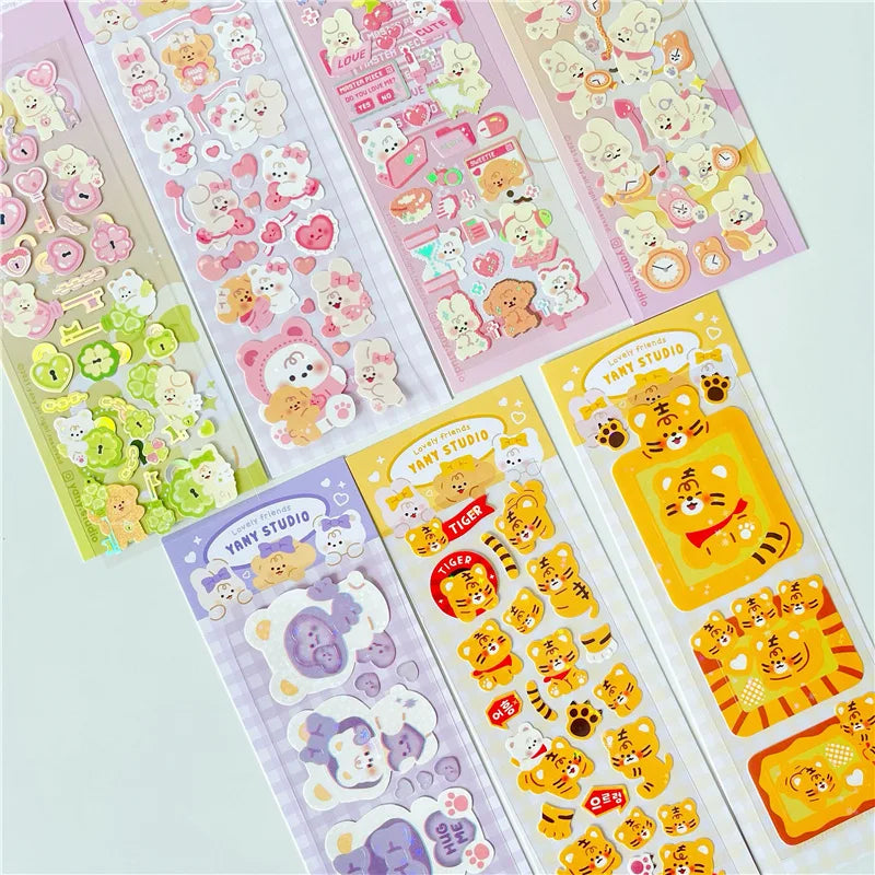 Korean INS Cute Animals Rabbit Decorative Stickers Scrapbooking DIY Album Kawaii Stationery Sticker Art Supplies Personalized (ONLINE ORDER ONLY)