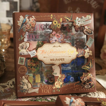 100 Sheets/box High Quality Creative Retro Stickers Romantic Promise Series PET Material Gifts for Children (Online Order Only)