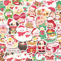 Animal Christmas Stickers Pack - Laptop, Phone, Suitcase, Fridge Decoration (ONLINE ORDER ONLY)