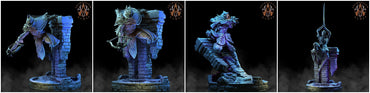 3D Printed Archvillain Games The Deathknight Order Shadowblades 28 32mm D&D (Online Only)
