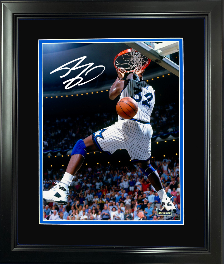 Framed Shaquille O'Neal Facsimile Laser Engraved Signature Auto 11"x14"Basketball Photo HOFSM Holo (ONLINE ORDER ONLY)