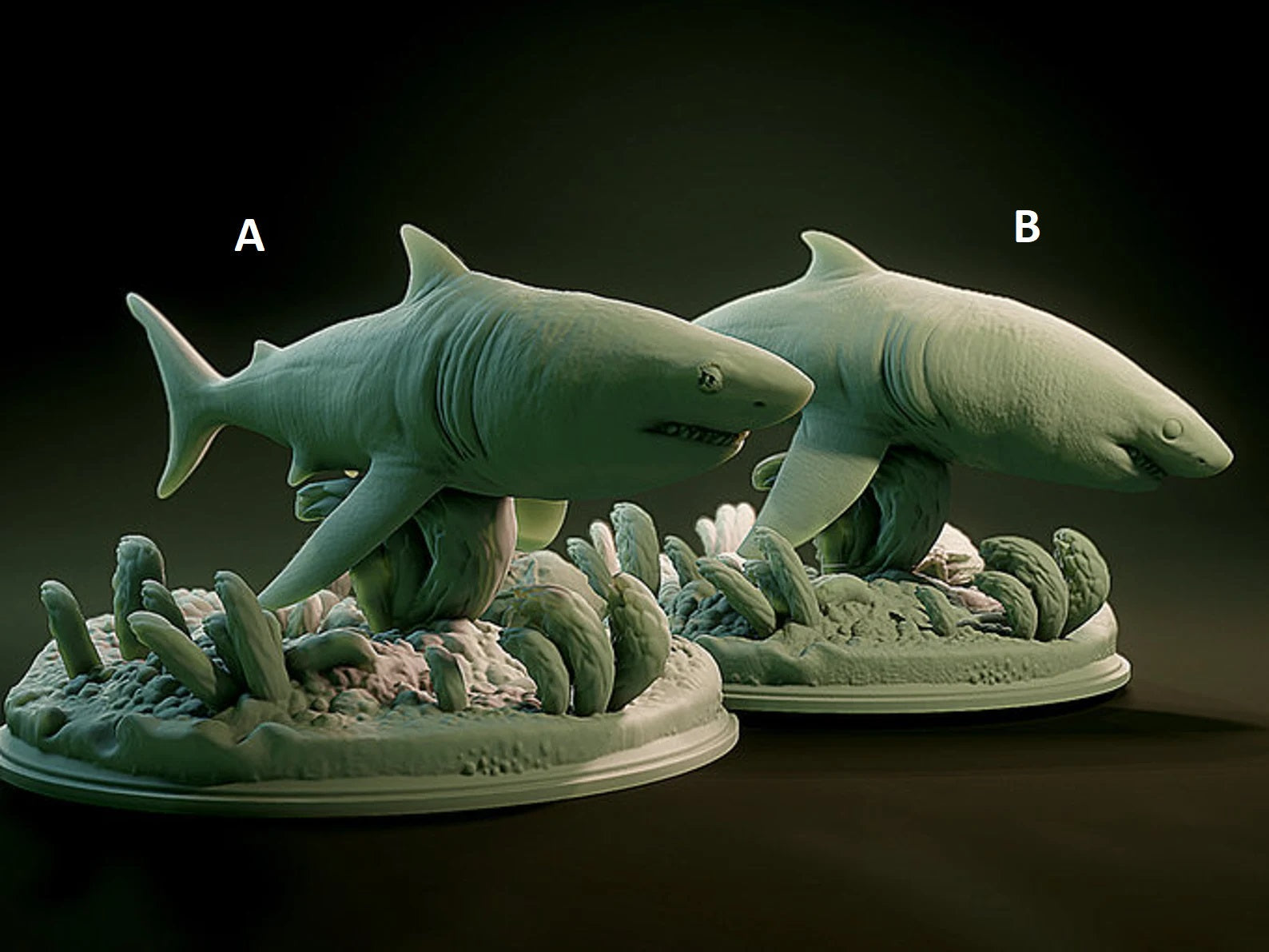 3D Printed Nafarrate Shark Lovecraftian Bestiary 28 32 mm D&D (Online Only)