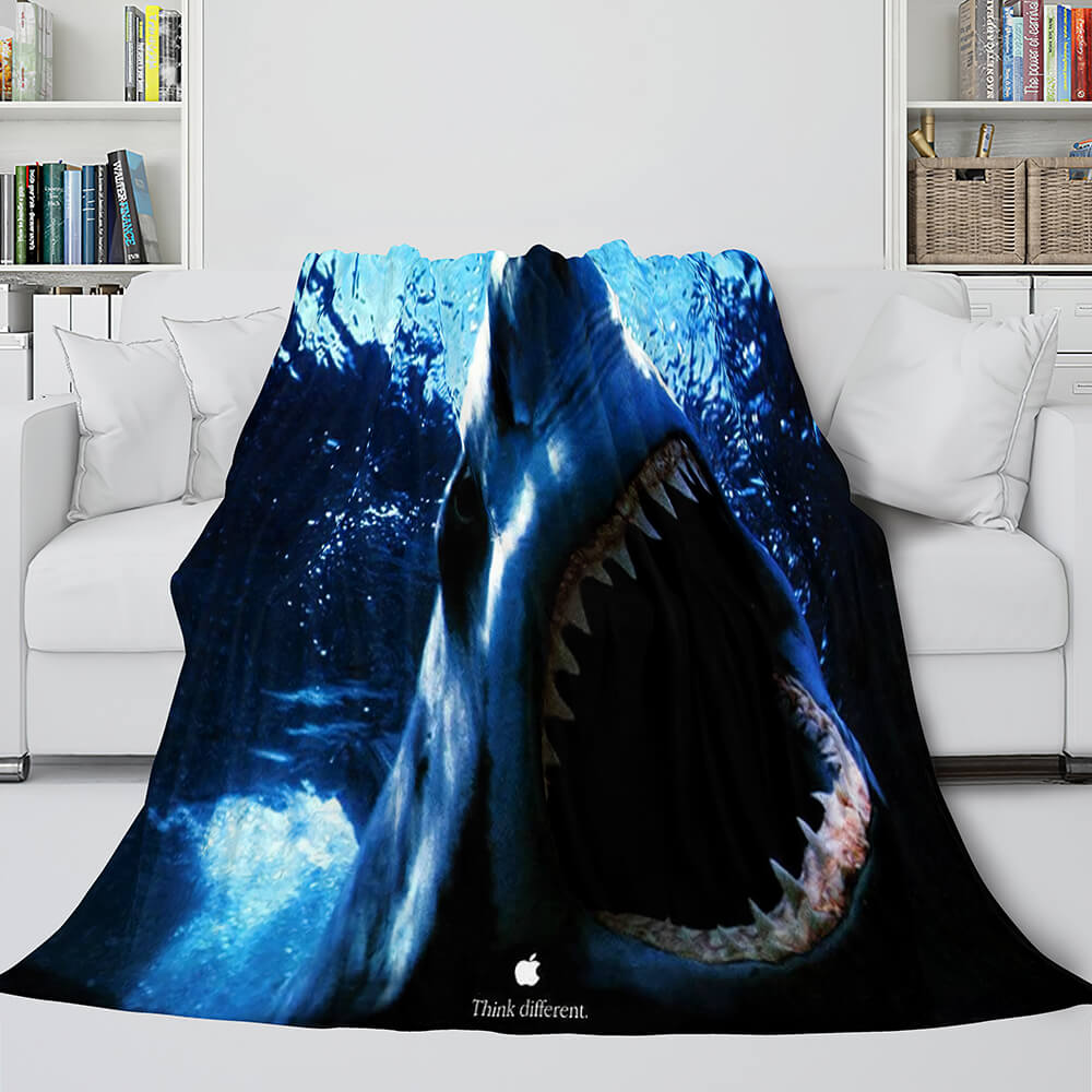 Shark Flannel Blanket Fleece Throw Blanket Wrap Nap Bedding Sets (Online Order Only)