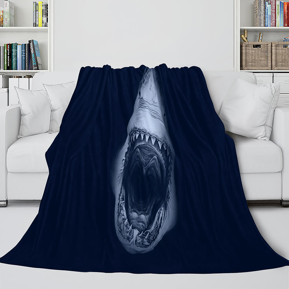 Shark Flannel Blanket Fleece Throw Blanket Wrap Nap Bedding Sets (Online Order Only)